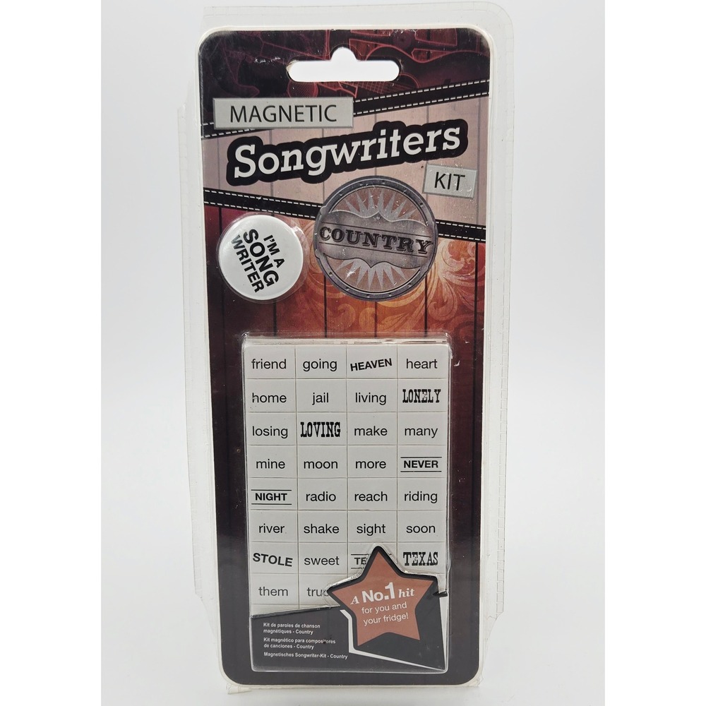 Magnetic Songwriters Kit Country Edition Refrigerator Word Magnets IF 90502 NEW